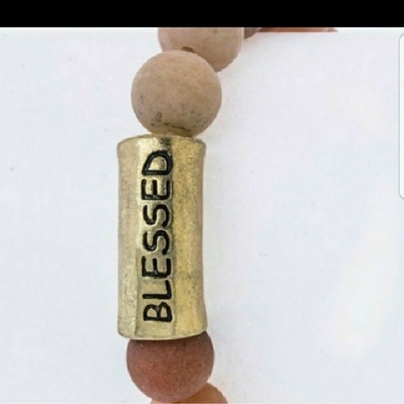 Natural Wood Grain Smooth Beads Bracelets - Picture 2 of 3